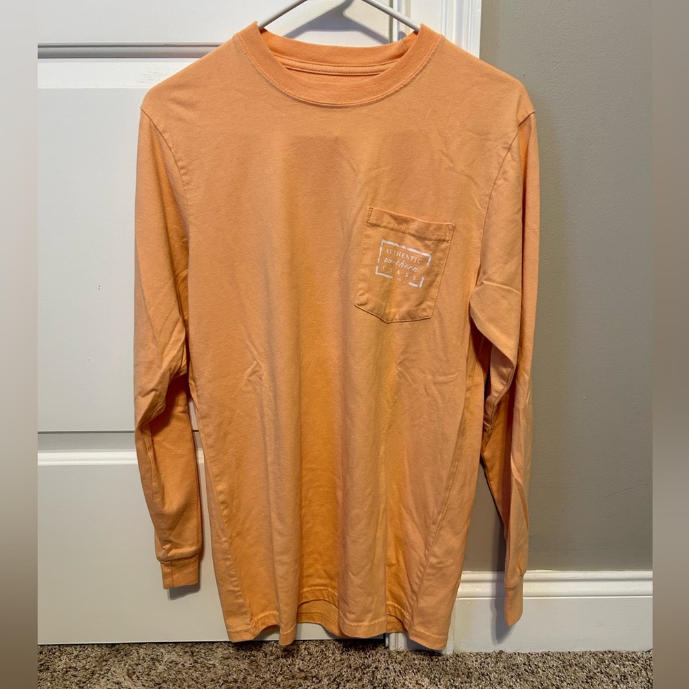 Size small, orange southern marsh long sleeve shirt